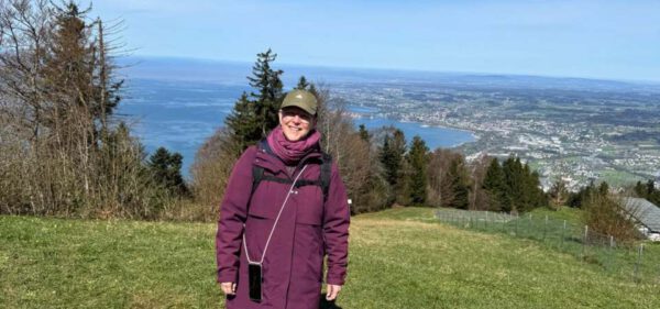 Susanne Ramm auf dem Pfänder. Ein Berg am Bodensee.