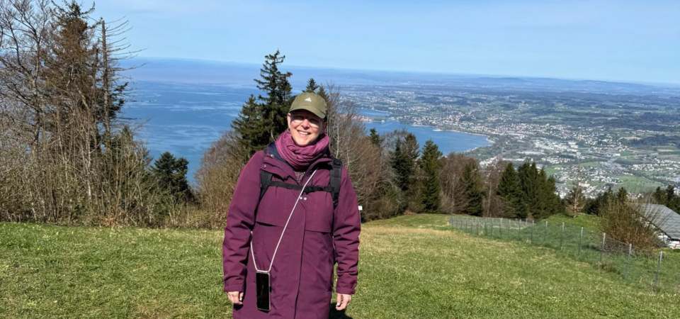 Susanne Ramm auf dem Pfänder. Ein Berg am Bodensee.